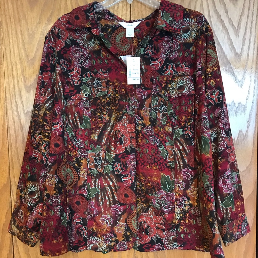 CJ Banks soft button up